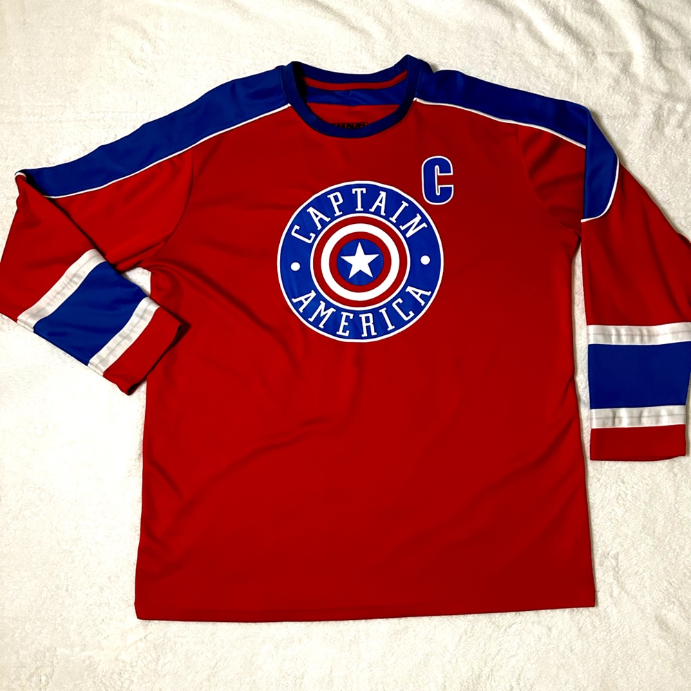 📍Marvel Captain America Men Long Sleeve - XL